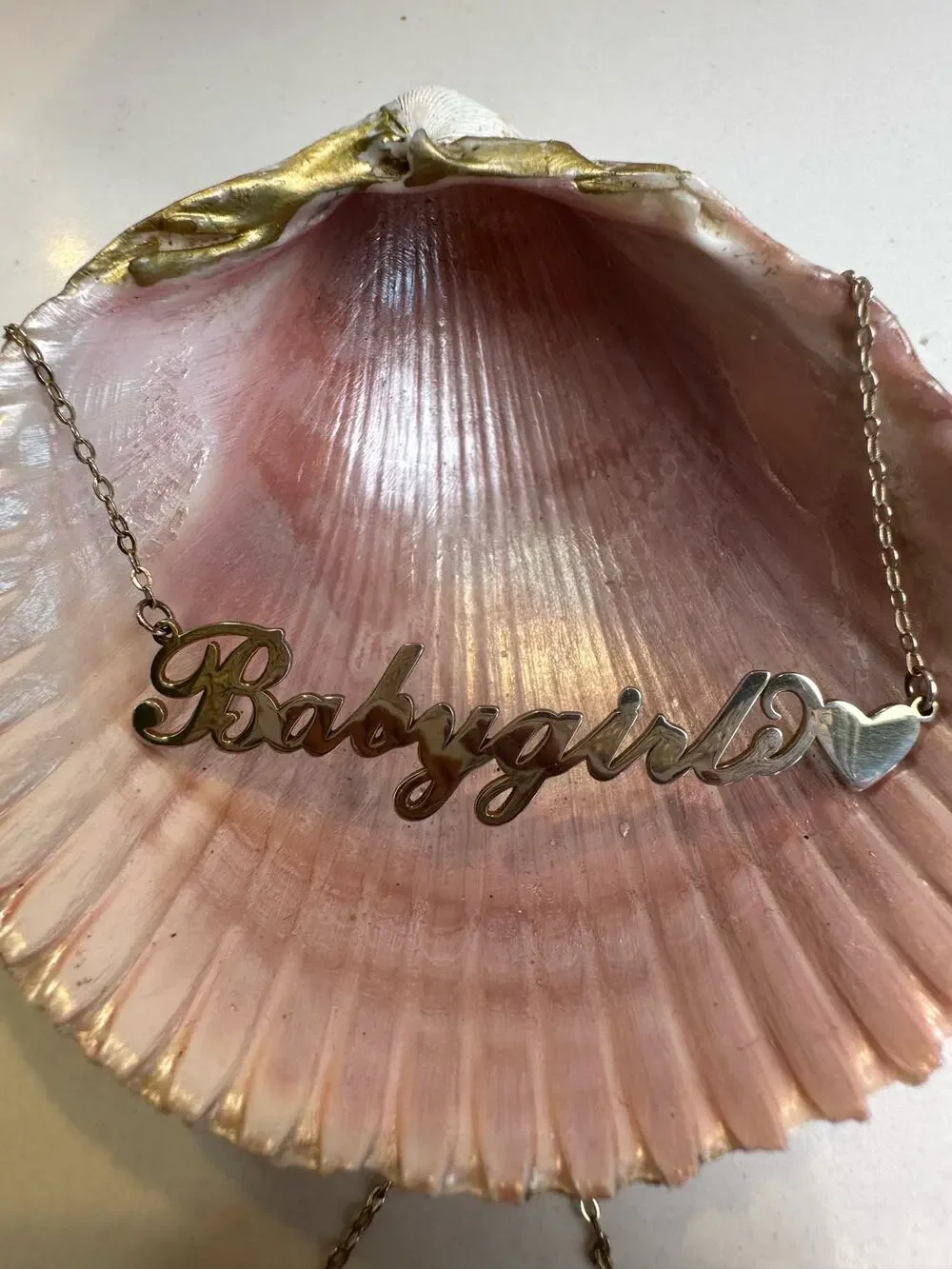 Gold Plated Babygirl Pendant and Necklace Sterling 925 Pendant + 16-20